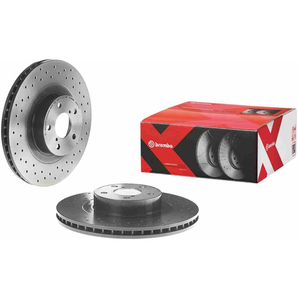 Bremseskive Perforeret/ventileret, Foraksel BREMBO BREMBO