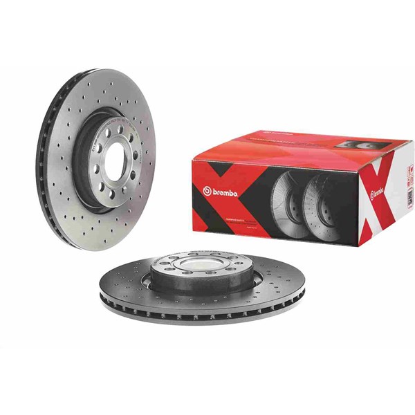 Bremseskive Perforeret/ventileret, Foraksel BREMBO BREMBO