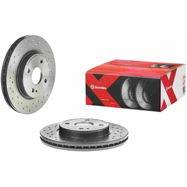 Bremseskive Perforeret/ventileret, Foraksel BREMBO BREMBO