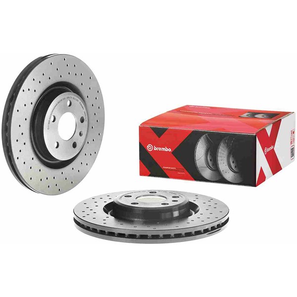 Bremseskive Perforeret/ventileret, Foraksel BREMBO BREMBO