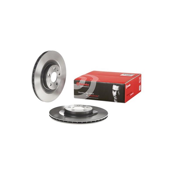 Bremseskive Indvendig ventileret, Bagaksel, Foraksel BREMBO BREMBO