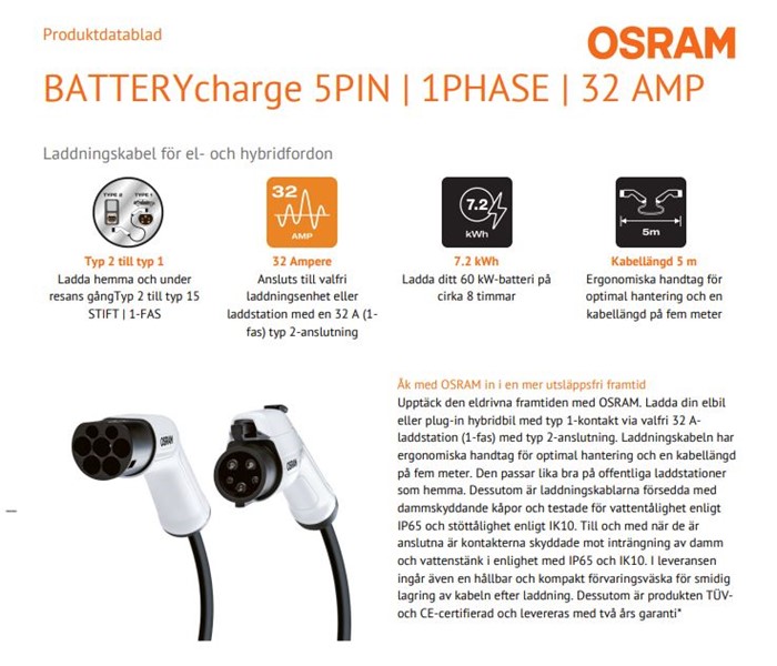 BATTERYcharge 5PIN OSRAM OSRAM