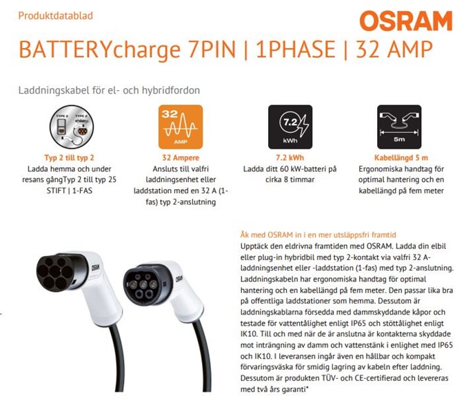 BATTERYcharge 7PIN OSRAM OSRAM