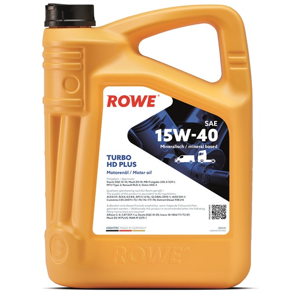 HIGHTEC TURBO HD SAE 15W-40 PLUS (20041) ROWE ROWE