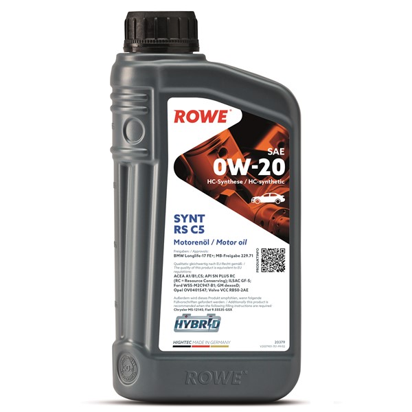 HIGHTEC SYNT RS C5 SAE 0W-20 (20379) ROWE ROWE