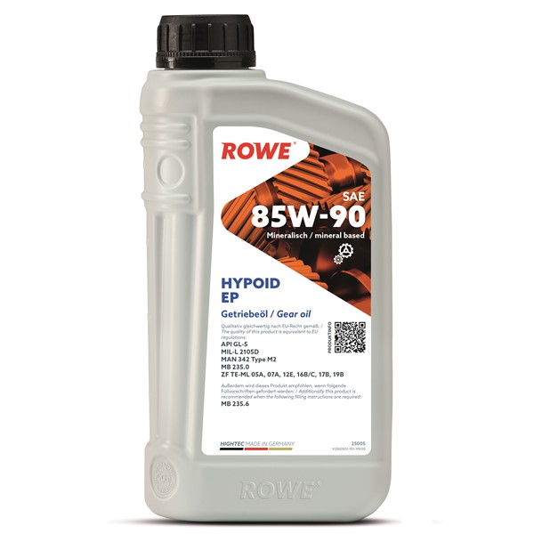 HIGHTEC HYPOID EP SAE 85W-90 (25005) ROWE