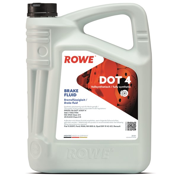 Hightec Bremsevæske DOT 4 5L ROWE ROWE