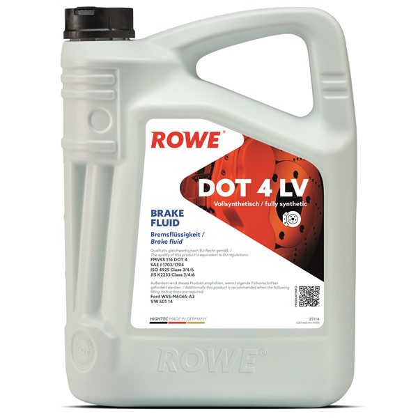 Bremsevæske DOT 4 LV 5L ROWE ROWE