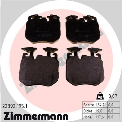 Bremseklodser, Foraksel ZIMMERMANN ZIMMERMANN