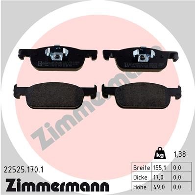 Bremseklodser, Foraksel ZIMMERMANN ZIMMERMANN
