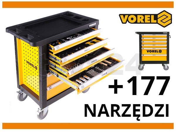 Værkstedsvogn 177 styk, 6 skuffersvogn