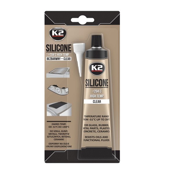Clear Silicone +204°c Silikone transparent 85g K2 K2