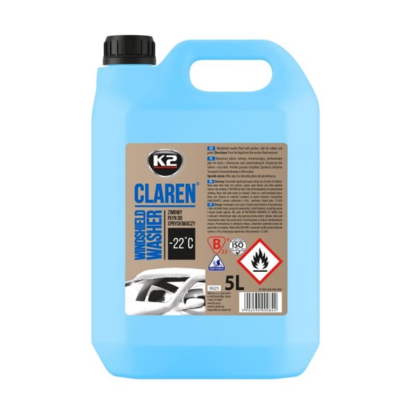 Spolarvæske K2 Claren (-22 °c Færdigblandet) 5l K2 Spolarvæske K2 Claren (-22 °c Færdigblandet) 5l K2