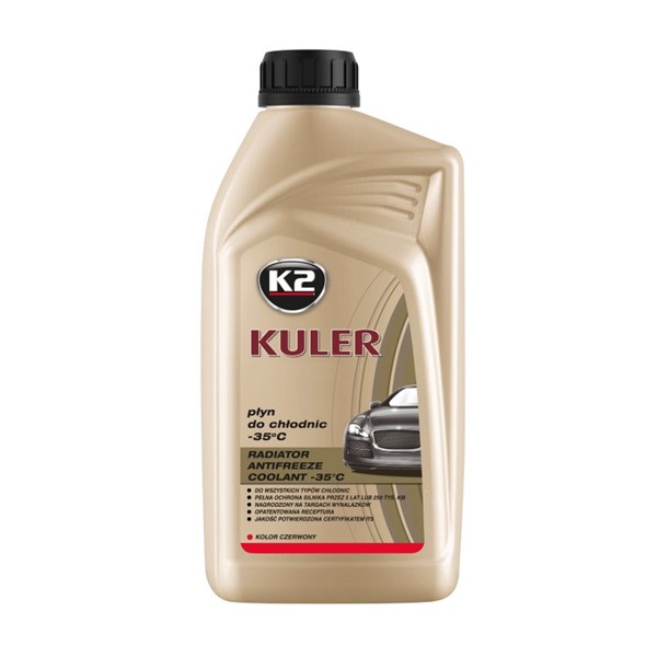 Kuler Long life -35°C Glykol Rød koncentreret 1L K2 K2