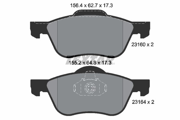 Bremseklodser, Foraksel TEXTAR TEXTAR