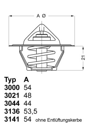 Termostat, kølemiddel BORGWARNER (WAHLER) BorgWarner (Wahler)
