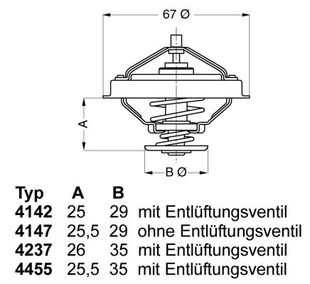 Termostat, kølemiddel BORGWARNER (WAHLER) BorgWarner (Wahler)