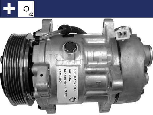 Kompressor, klimaanlæg 12V MAHLE MAHLE