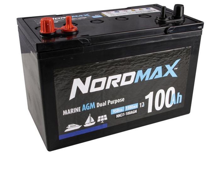 Startbatteri Nordmax Agm Marin 12v 100ah 950a Nordmax