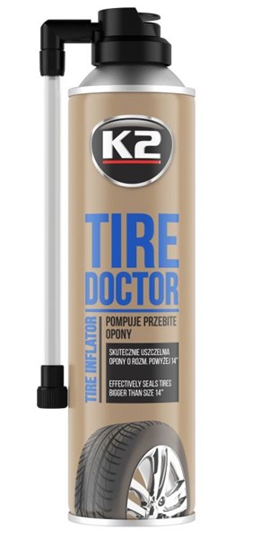 Dækreparationsspray - Punkteringsspray K2 Tire Doctor 535ml K2