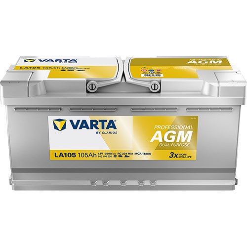 Startbatteri Varta Professional Agm La105 12v 105ah 950a VARTA