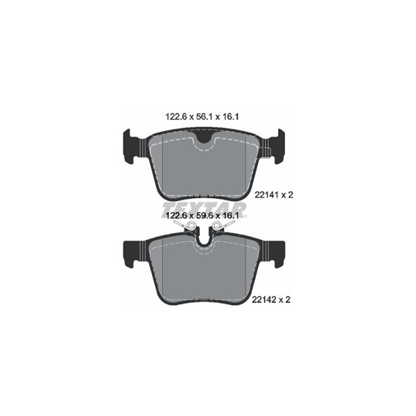 Bremseklodser, Bagaksel TEXTAR TEXTAR