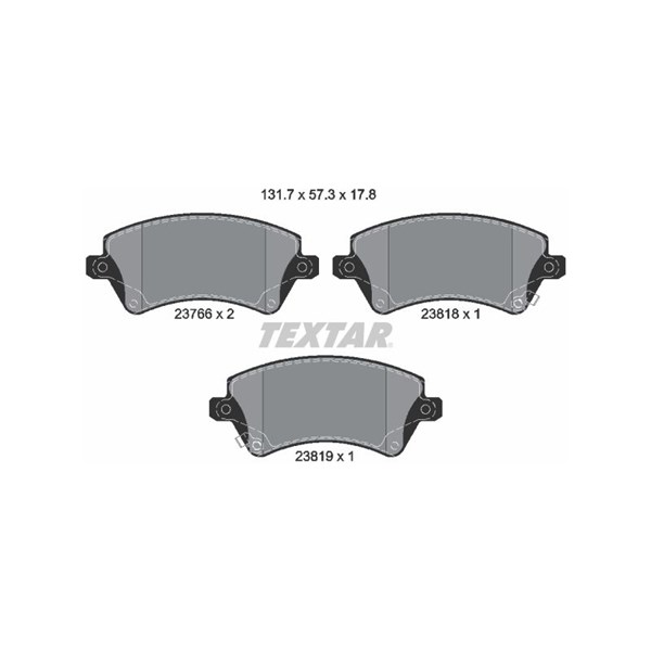 Bremseklodser, Foraksel TEXTAR TEXTAR