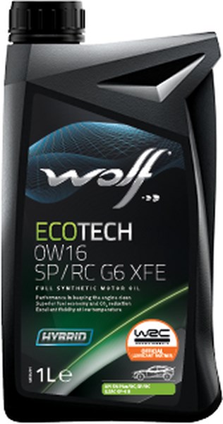 WOLF ECOTECH 0W16 SP/RC G6 XFE WOLF