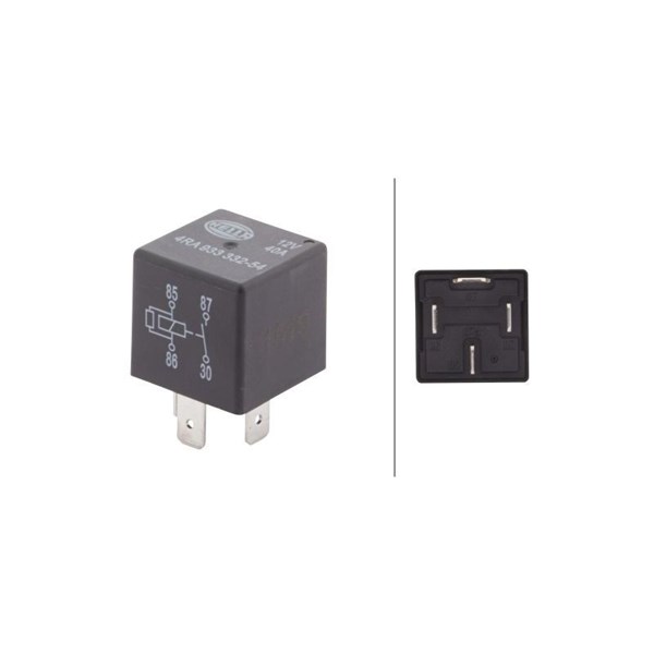 Relæ, ABS 12V, Bagagerum, Kabine, Motorrum HELLA HELLA