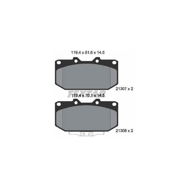 Bremseklodser, Foraksel TEXTAR TEXTAR