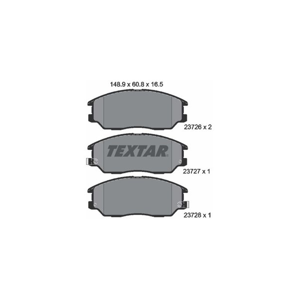 Bremseklodser, Foraksel TEXTAR TEXTAR