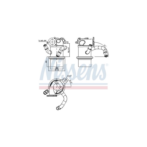 Køler, udstødningsgastilbageføring NISSENS NISSENS