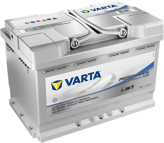 STARTBATTERI VARTA PROFESSIONAL AGM 12V 70AH 760A VARTA