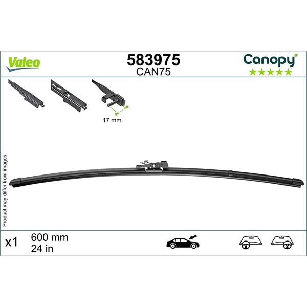 Viskerblad, Førerside, Passagerside VALEO VALEO