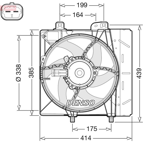 Ventilator, motorkøling 12V DENSO DENSO