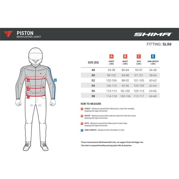 Arbejdsjakke - MC Her LÆDER MESH jakke SHIMA PISTON Sort-56 SHIMA SHIMA