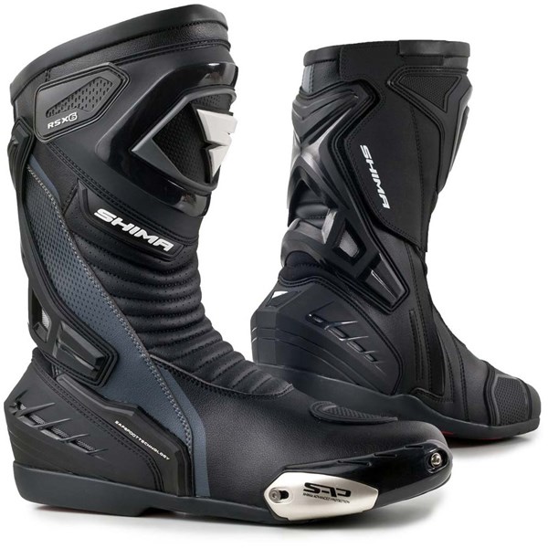 Sikkerhedssko - MC Herresko Long SHIMA RSX-6 Black 43 SHIMA SHIMA