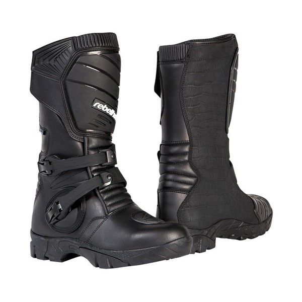 Sikkerhedssko - Mc Herrsko Læder Rebelhorn Cliff Black 42 REBELHO REBELHORN