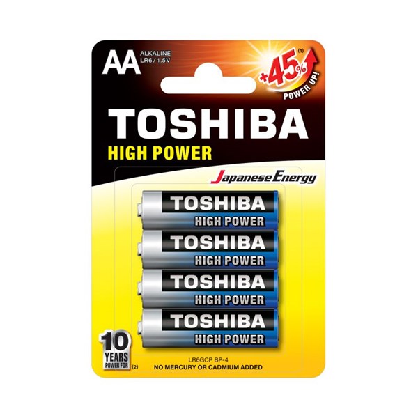 Tørbatteri - AA LR6 Alkaline High Power Batteri, 4-pak