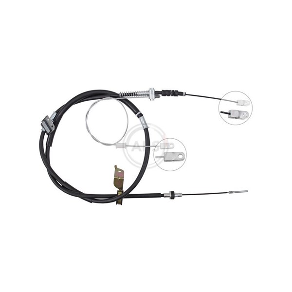 Håndbremsekabel, Foran