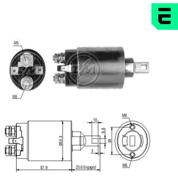 Magnetafbryder, starter 12V