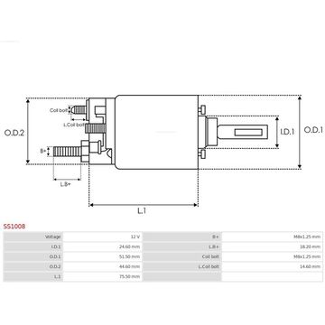 Magnetafbryder, starter 12V AS-PL AS-PL
