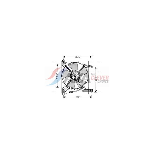 Ventilator, motorkøling 12V, Højre AVA QUALITY COOLING AVA QUALITY COOLING