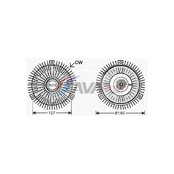 Kobling, kølerventilator AVA QUALITY COOLING AVA QUALITY COOLING