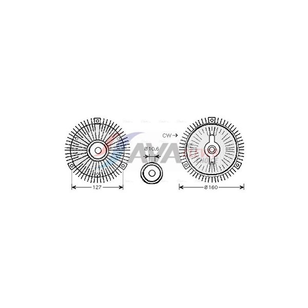 Kobling, kølerventilator AVA QUALITY COOLING AVA QUALITY COOLING