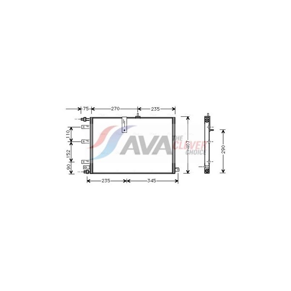 Kondensor, klimaanlæg AVA QUALITY COOLING AVA QUALITY COOLING