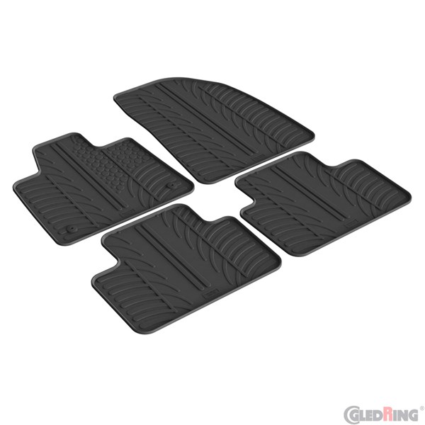 Bilmåtter GledRing Volvo EX30 2023– gummi 4 dele for og bag, Fora GledRing