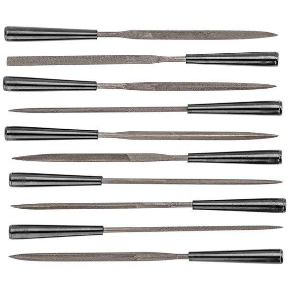 Nålefiler til metal sæt med 10-pack Topex Neo Grafit TOPEX TOPEX