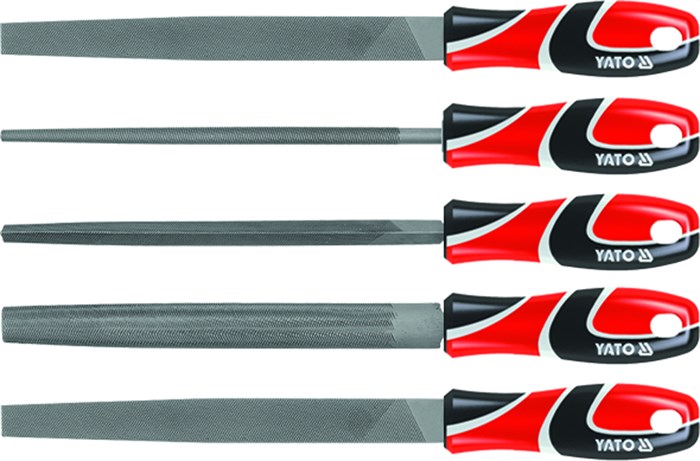 Stor motor-/bloknøglesæt - Metallfil sæt 5 dele YATO Yato