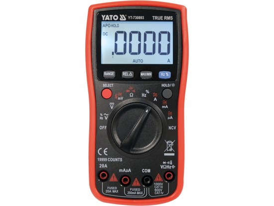 Mikrometer - Digital multimeter True RMS LCD YATO Yato